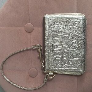 Coach Gold Poppy Wristlet